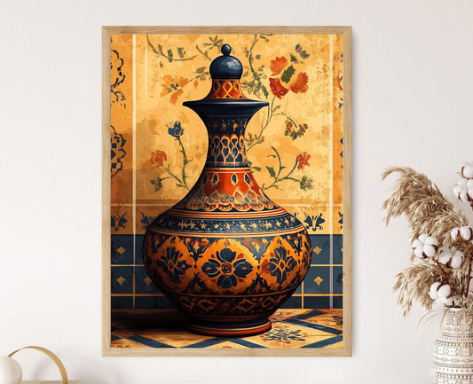 Affiche Pot en Tagine Marocain – Imprimé Art Décoratif Nord-Africain