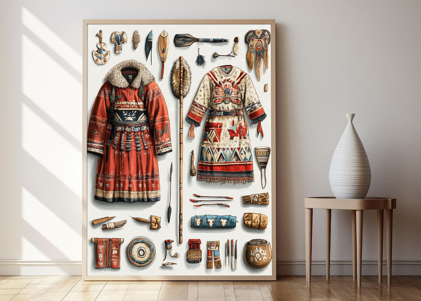 Affiche Culture Yakoute – Illustration Folk Sibérienne, Héritage Sakha