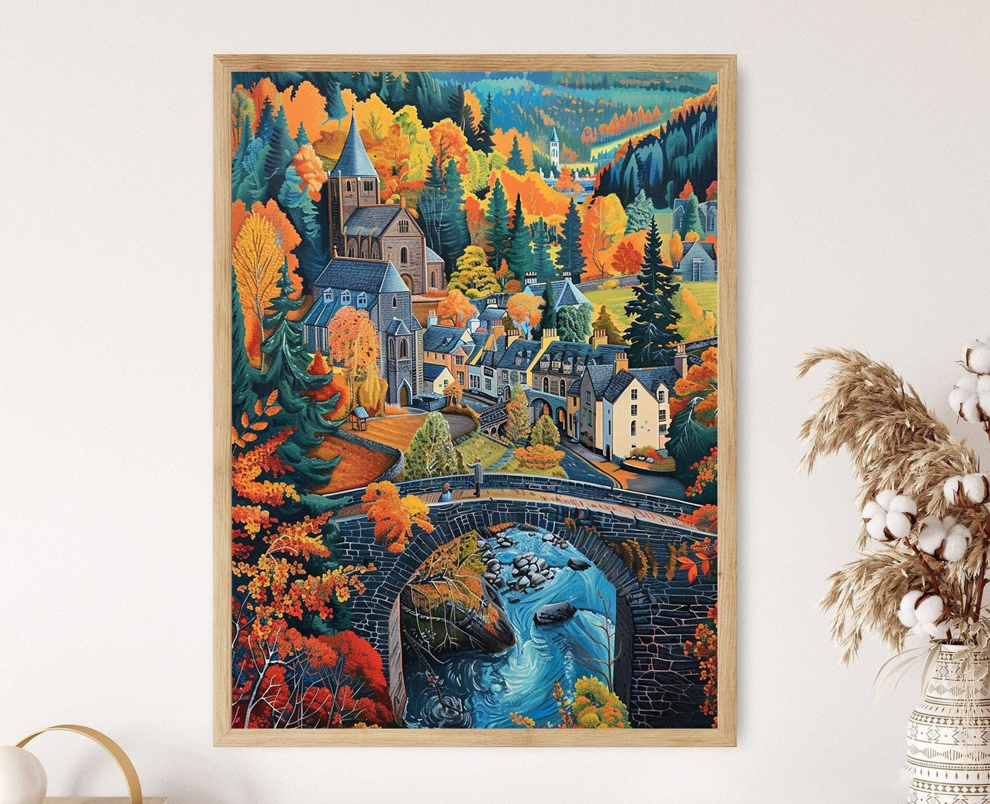 Affiche Cathédrale de Dunkeld – Poster Art de la rivière Tay