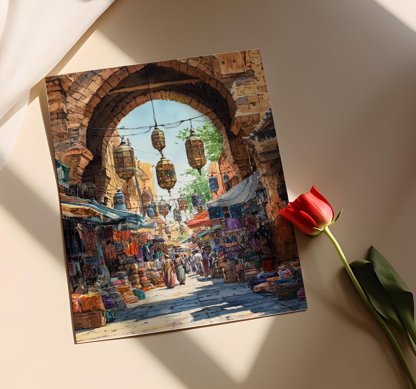 Affiche Souk de Beyrouth – Poster Art Décor Culturel Libanais