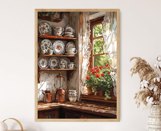 Affiche Plaque Céramique Serbe – Décor Rustique pour Cuisine