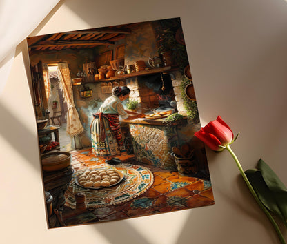 Affiche Cuisine Mexicaine Rustique – Décor d'Art pour Restaurant