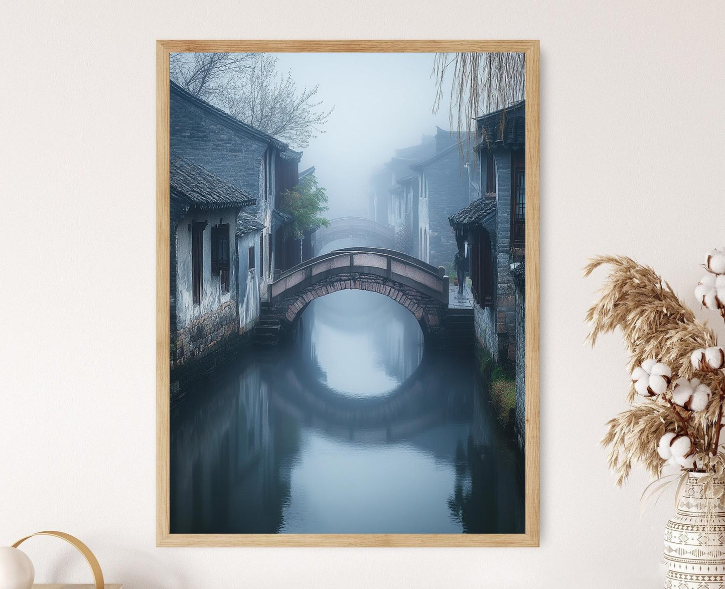 Affiche Zhouzhuang – Poster Impression Artistique de la Ville d'Eau en Chine