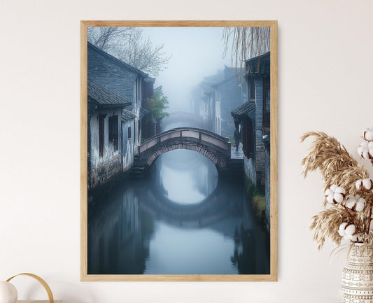Affiche Zhouzhuang – Poster Impression Artistique de la Ville d'Eau en Chine