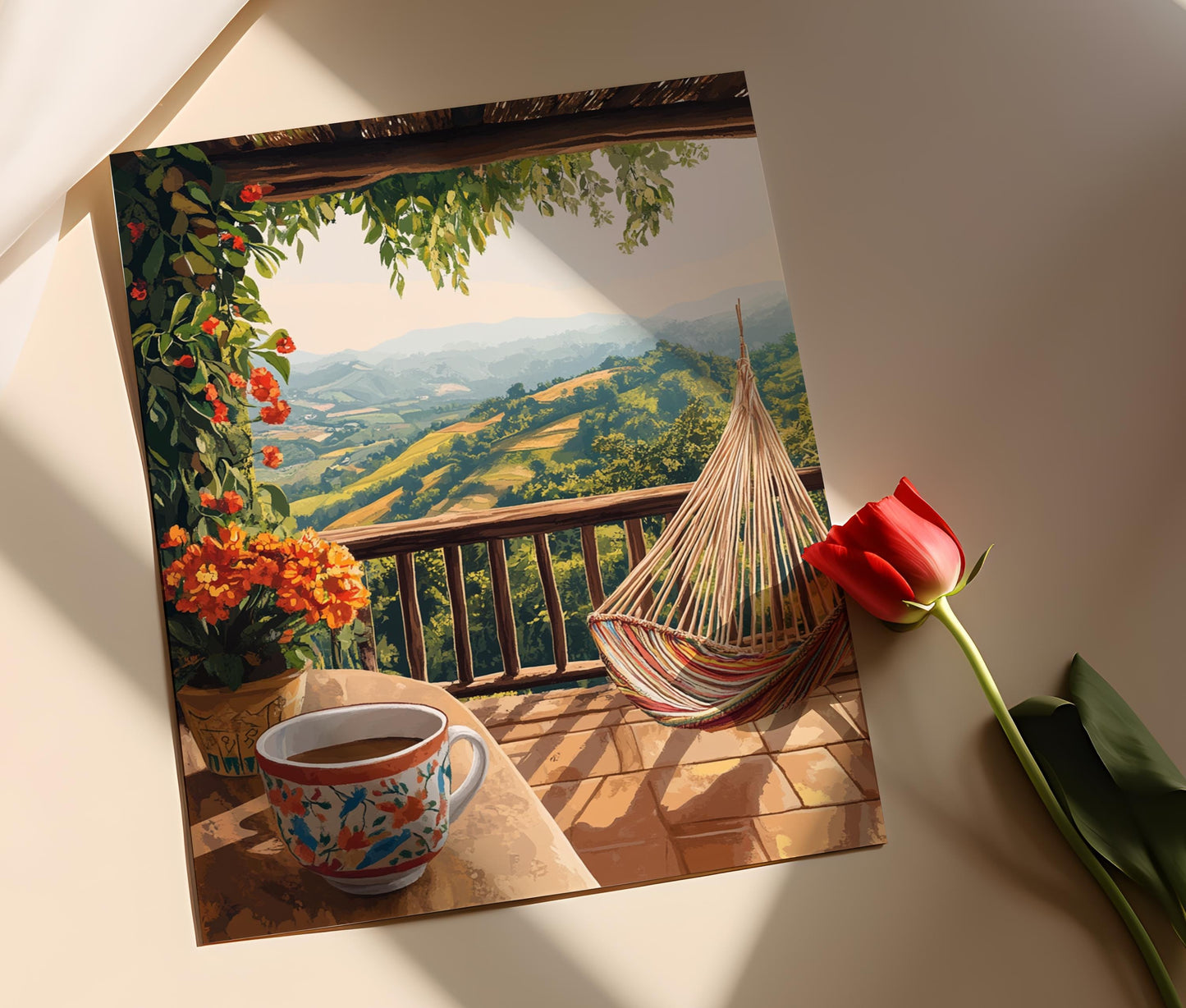 Affiche Chocolat Chaud El Salvador – Illustration Matinale Rustique