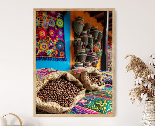 Affiche Café Colombien – Imprimé Artistique Mur Décoratif Vibrant