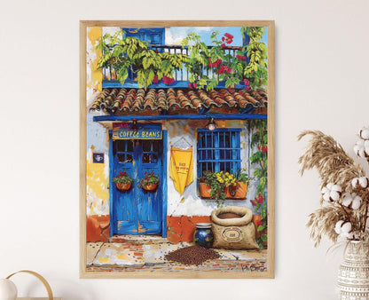 Affiche Café Colombien – Impression Giclée Murale Vibrante