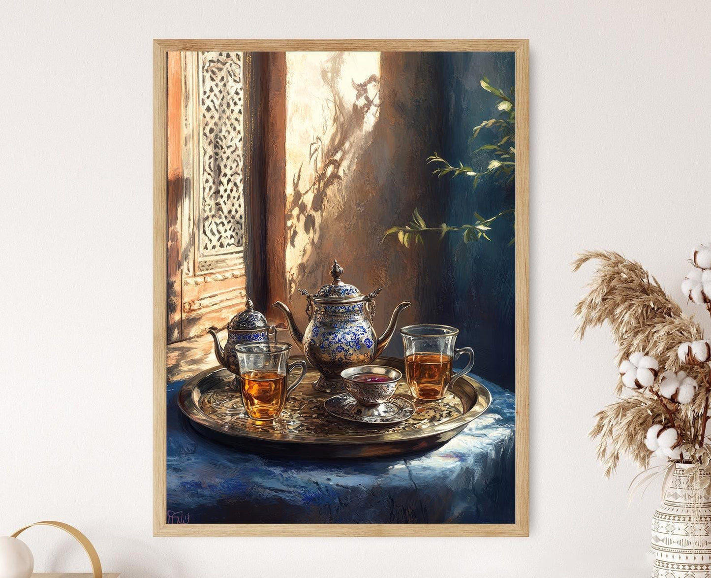Affiche Set de Thé Marocain – Poster Art des Thés Traditionnels