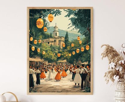 Affiche Festival Arménien – Art Print Danse et Musique Traditionnelle