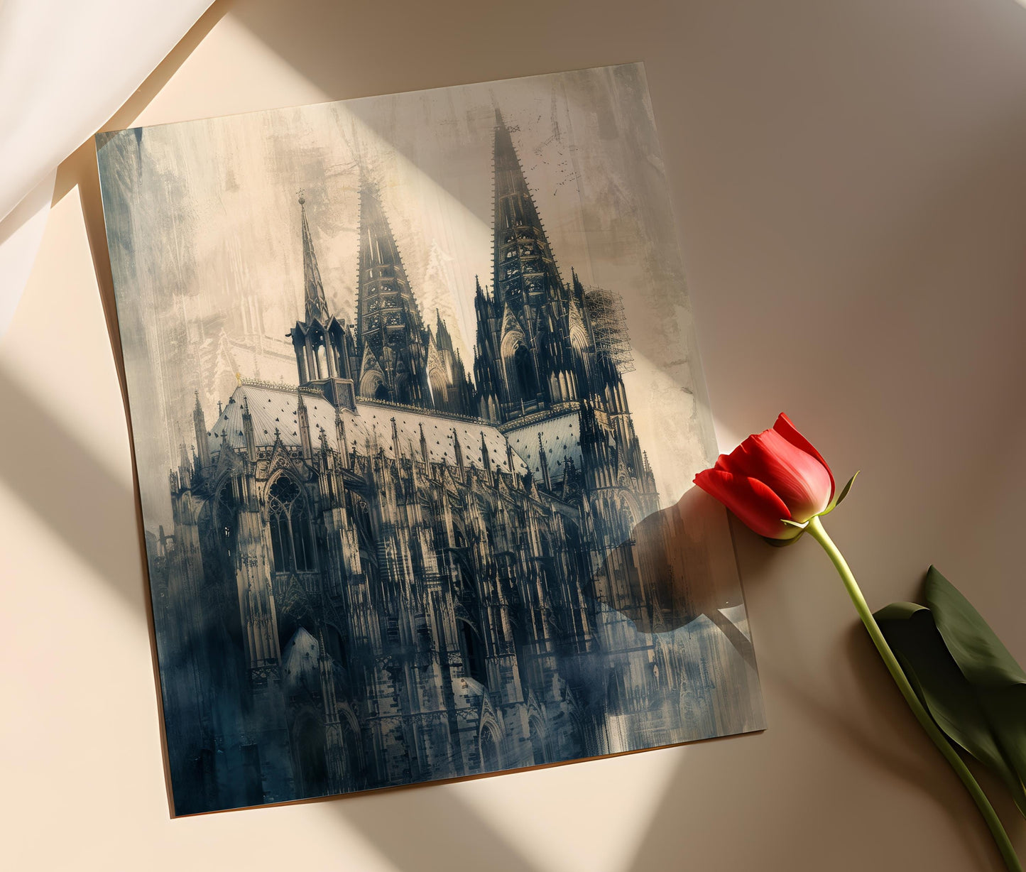 Affiche Cathédrale de Cologne – Poster Architecture gothique allemande