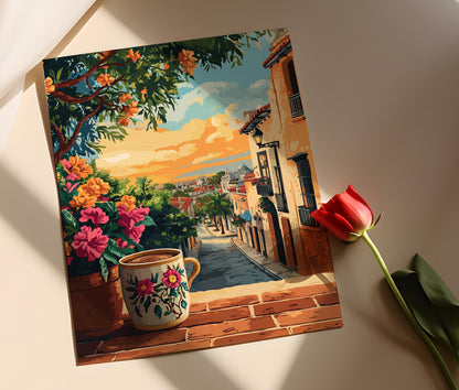 Affiche Chocolat Chaud Rustique – Imprimé Art Héritage Dominicaine