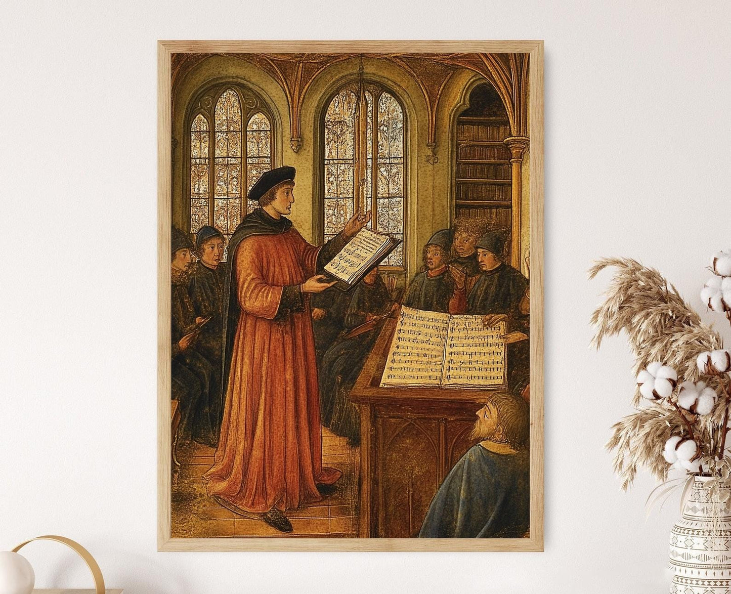 Affiche Guillaume de Machaut – Poster Scène Médiévale & Art Musical Illuminé