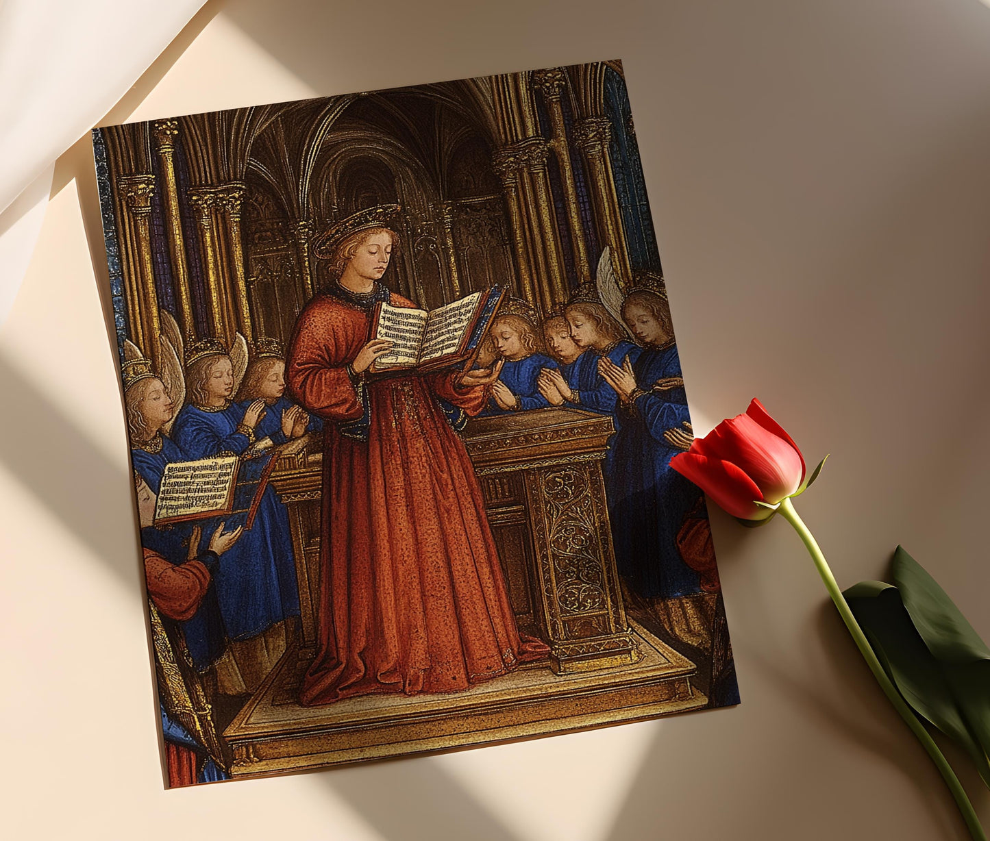 Affiche Guillaume de Machaut – Impression d'art gothique, scène médiévale