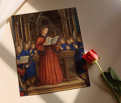 Affiche Guillaume de Machaut – Impression d'art gothique, scène médiévale