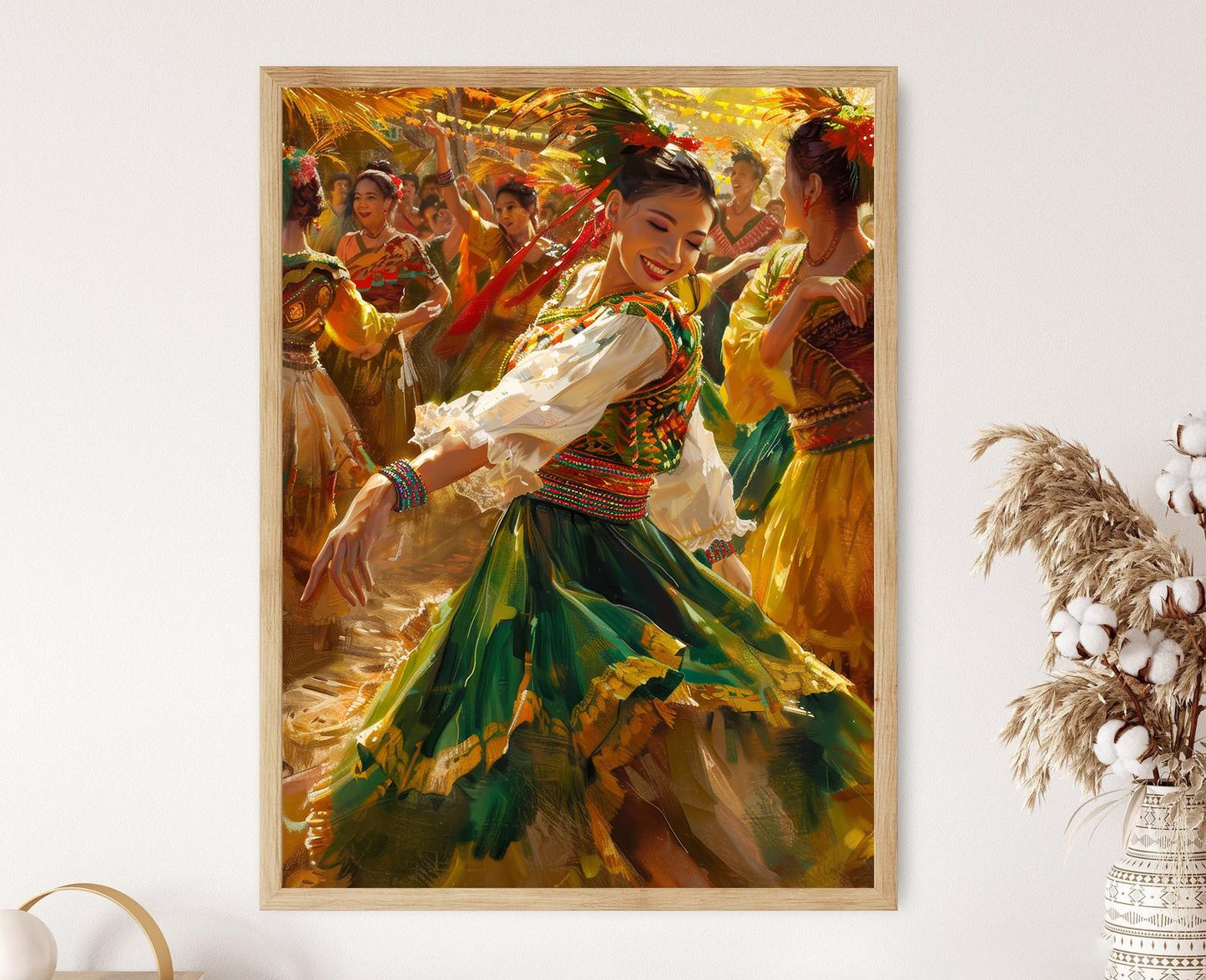 Affiche Festival de Danse Philippin – Impression Art Décor Culturel Coloré