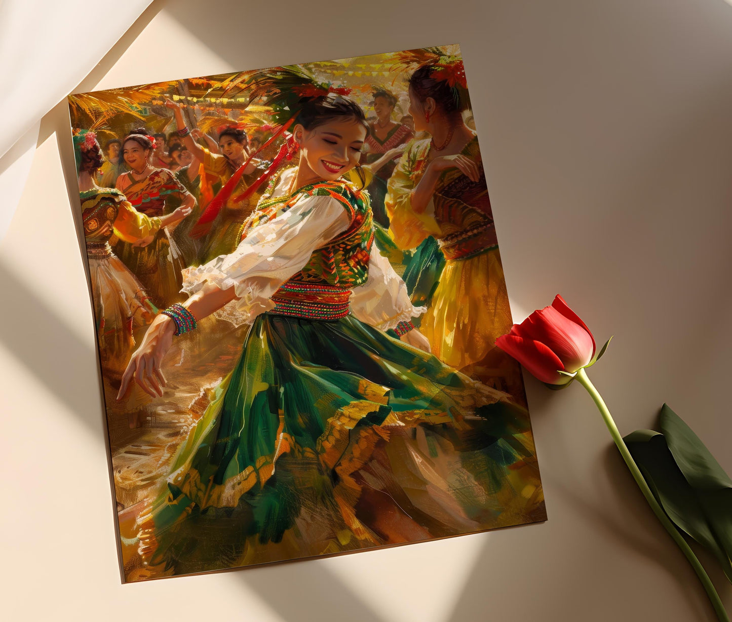 Affiche Festival de Danse Philippin – Impression Art Décor Culturel Coloré