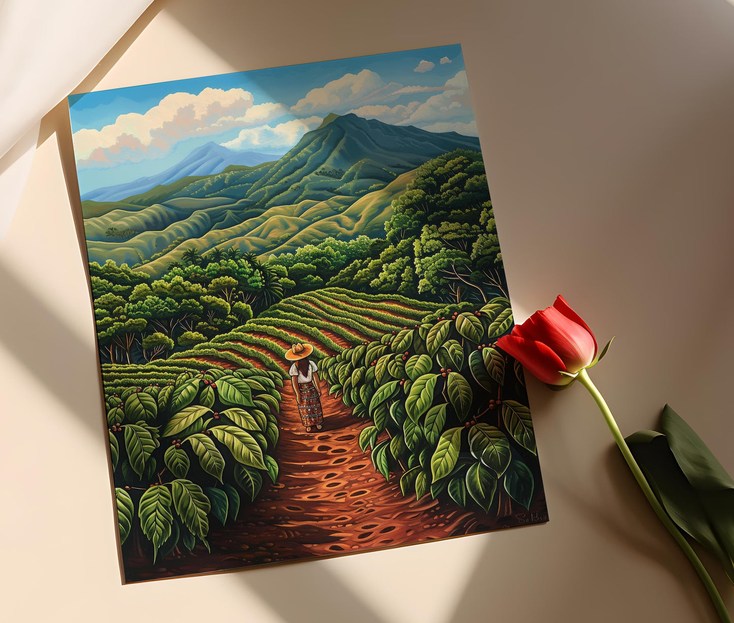 Affiche Café El Salvador – Impression Art Populaire, Héritage Salvadorien