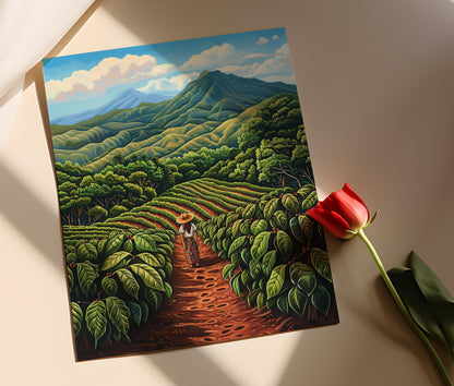 Affiche Café El Salvador – Impression Art Populaire, Héritage Salvadorien