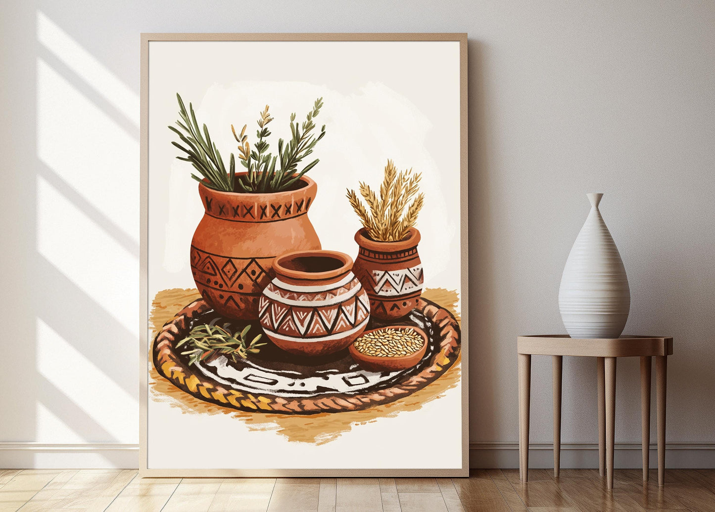 Affiche Poterie Camerounaise – Illustration Art Clay Traditionnelle