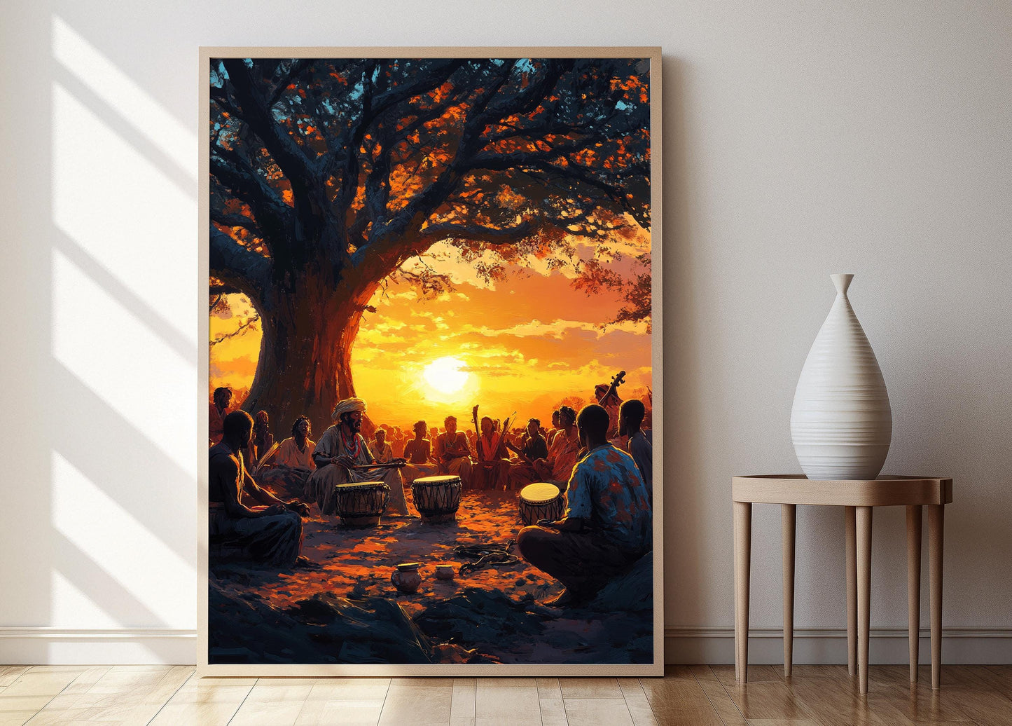 Affiche Griot Malien – Illustration culturelle, décoration du royaume du Mali