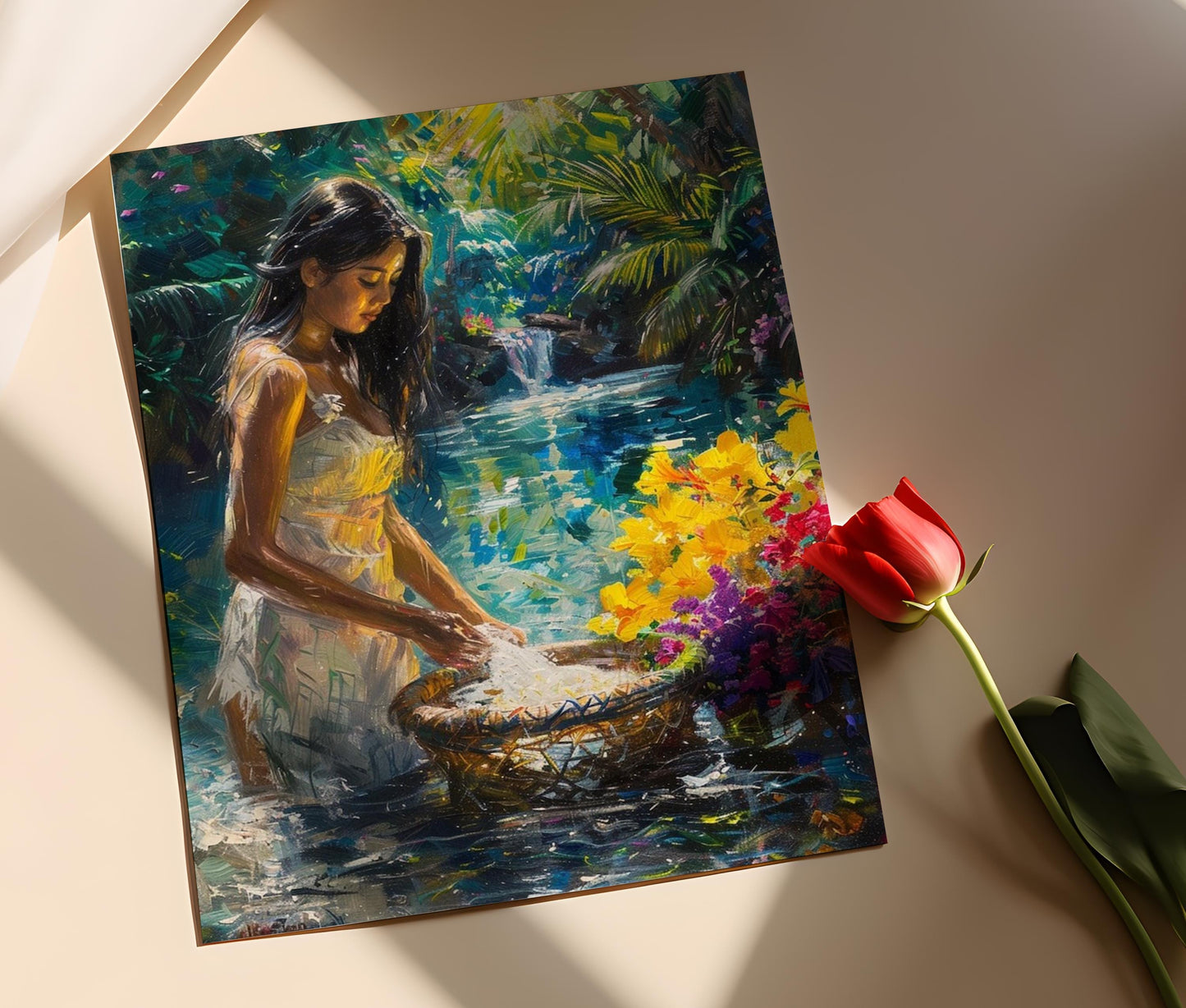 Affiche Jour de Linge – Poster Art Filipino Lush pour Bureau