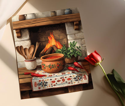 Affiche Cuisine Rustique Macédonienne avec Ajvar – Art Culinaire