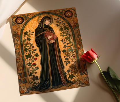 Affiche Hildegarde de Bingen – Poster de l'érudite médiévale allemande