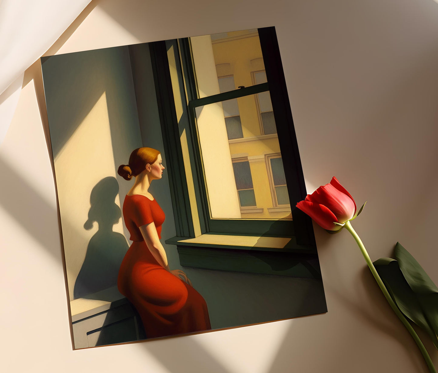 Affiche Hommage à Edward Hopper – Poster L'Attente Éternelle