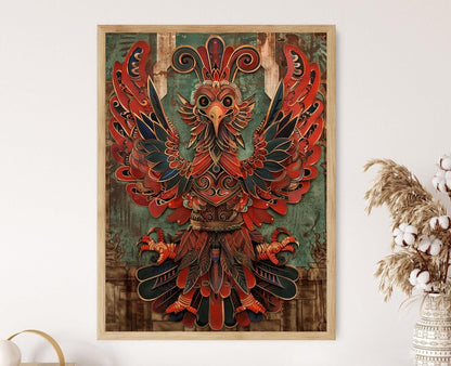 Affiche Oiseau Garuda – Impression Mythique Éthérée et Envoûtante