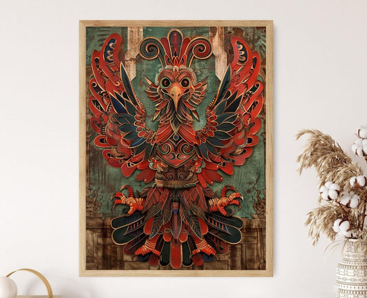 Affiche Oiseau Garuda – Impression Mythique Éthérée et Envoûtante