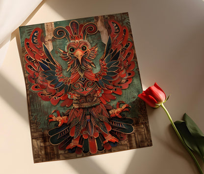 Affiche Oiseau Garuda – Impression Mythique Éthérée et Envoûtante