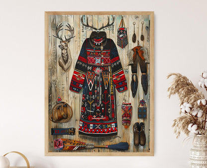 Affiche Culture Sami – Poster Héritage Nordique Élégant