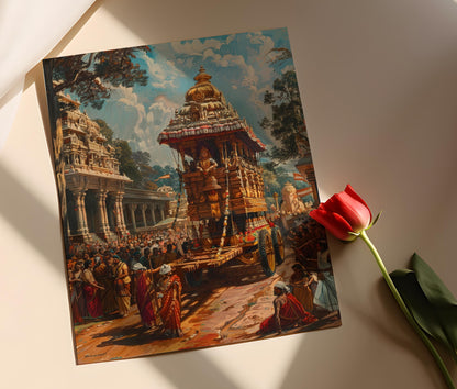 Affiche Festival de Temple Tamil Nadu – Art Culture du Sud de l'Inde