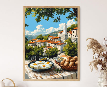 Affiche Petit Déjeuner à Kumanovo – Impression du Patrimoine Macédonien