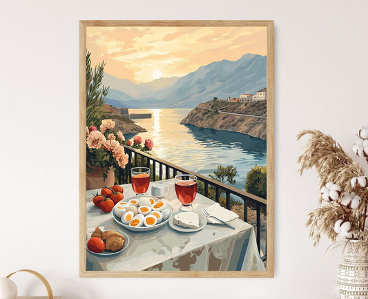 Affiche Petit-Déjeuner Kurde à Dohuk – Impression Artistique Scénique