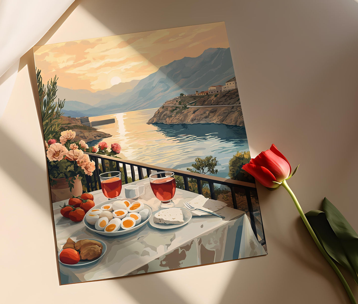 Affiche Petit-Déjeuner Kurde à Dohuk – Impression Artistique Scénique