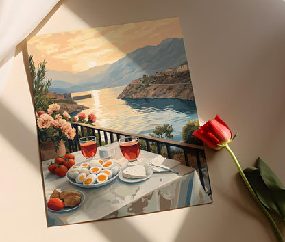 Affiche Petit-Déjeuner Kurde à Dohuk – Impression Artistique Scénique