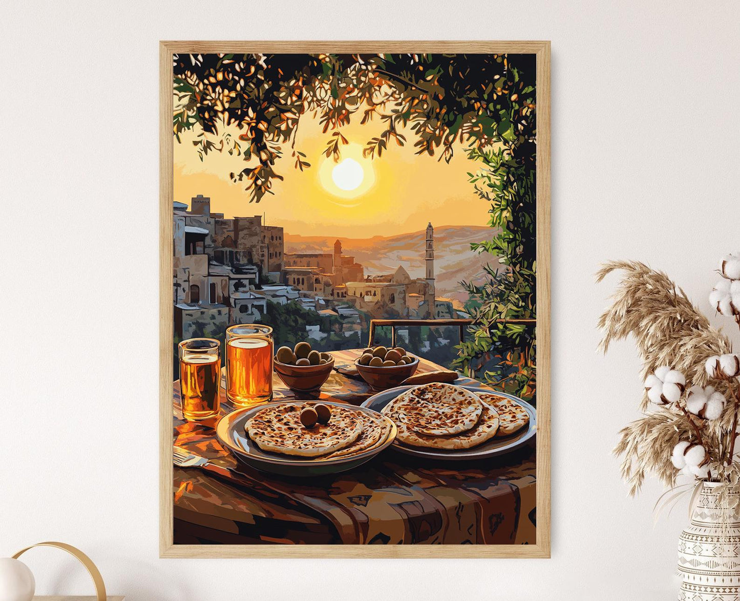 Affiche Petit-Déjeuner Kurde à Erbil – Impression Culturelle Citadelle