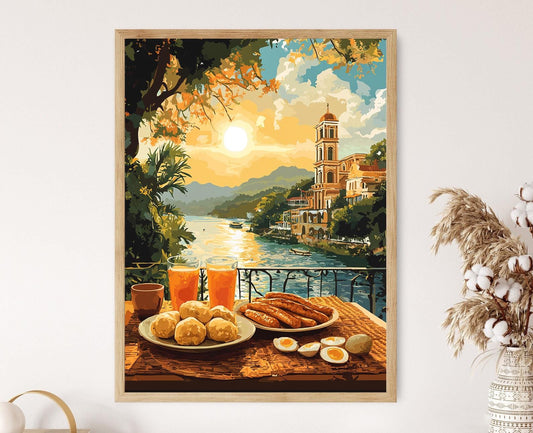 Affiche Petit-déjeuner Lumpia & Longganisa – Illustration culturelle philippine