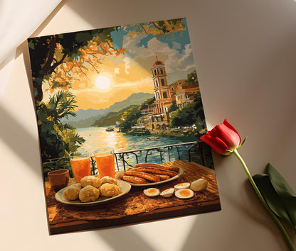 Affiche Petit-déjeuner Lumpia & Longganisa – Illustration culturelle philippine