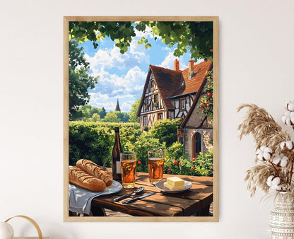 Affiche Petit-Déjeuner en Normandie – Impression Art de Pomme et Verger