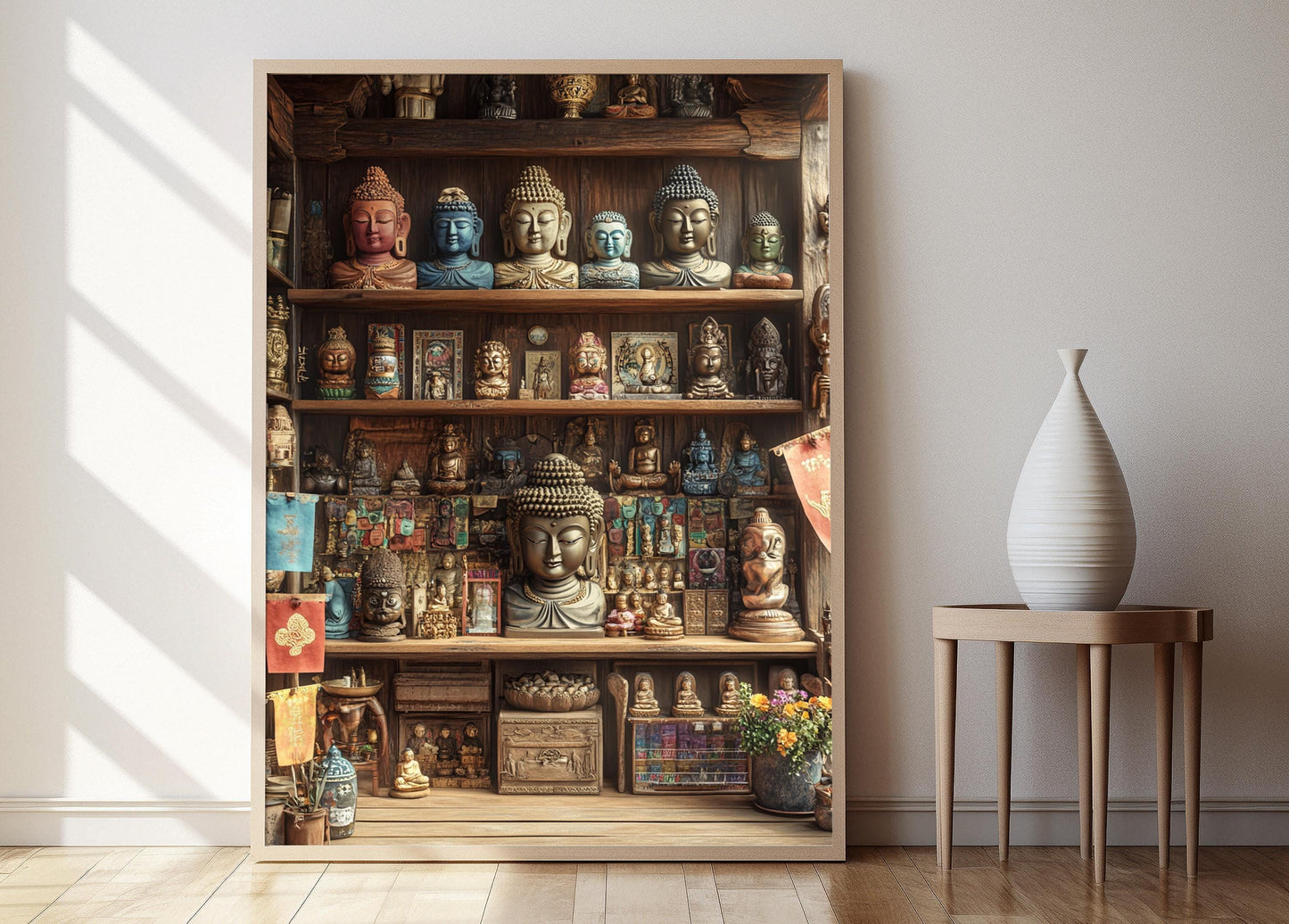 Affiche Masque Tibétain – Illustration Art Décor Cérémonial