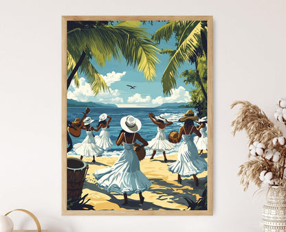 Affiche Cumbia Colombienne – Poster d'Art de Musique Traditionnelle