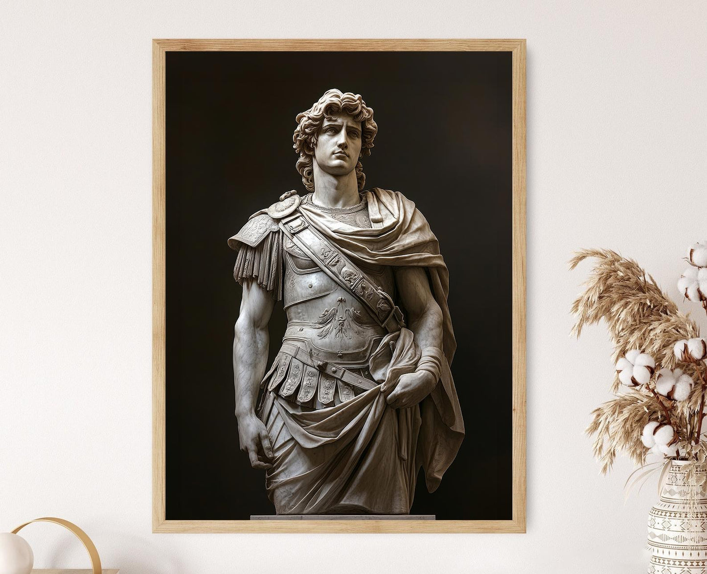 Affiche Alexandre le Grand – Poster Art Hellenistique, Pose Héroïque, Armure Détail