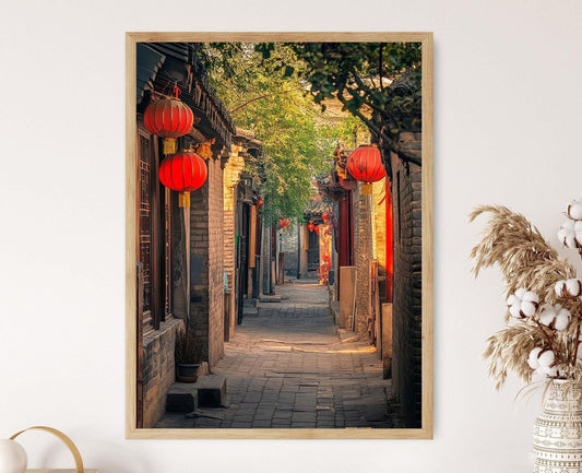 Affiche Beijing Hutong – Impression d'Art sur Maisons Traditionnelles Chinoises
