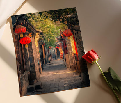 Affiche Beijing Hutong – Impression d'Art sur Maisons Traditionnelles Chinoises