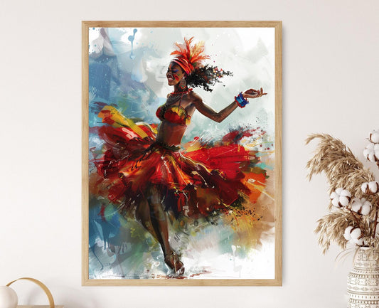 Affiche Danse Samba – Illustration Colorée de Danse Brésilienne