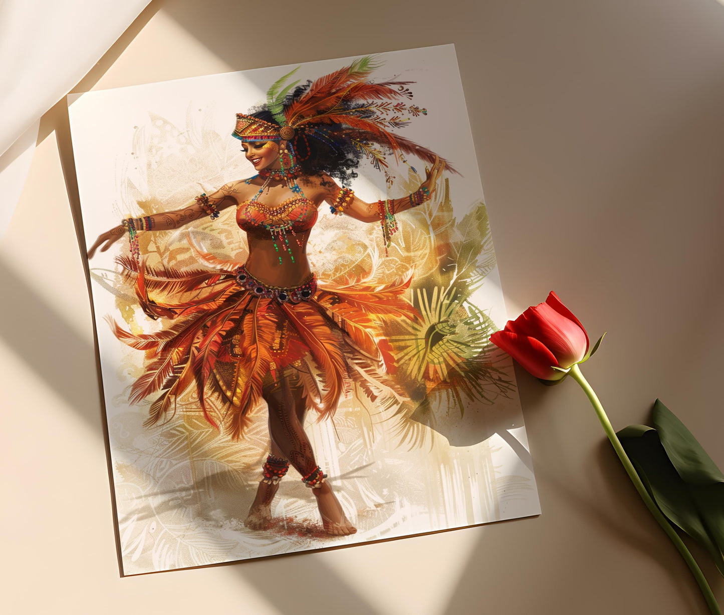 Affiche Danse Samba – Illustration Vibrante de la Danse Brésilienne