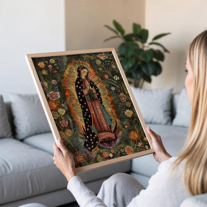 Affiche Notre-Dame de Guadalupe – Art Coloré, Décor Religieux Inspirant