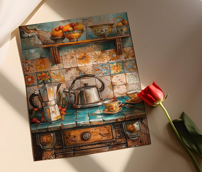 Affiche Café Cubain – Imprimé Art avec Cafecito ensoleillé pour Cuisine